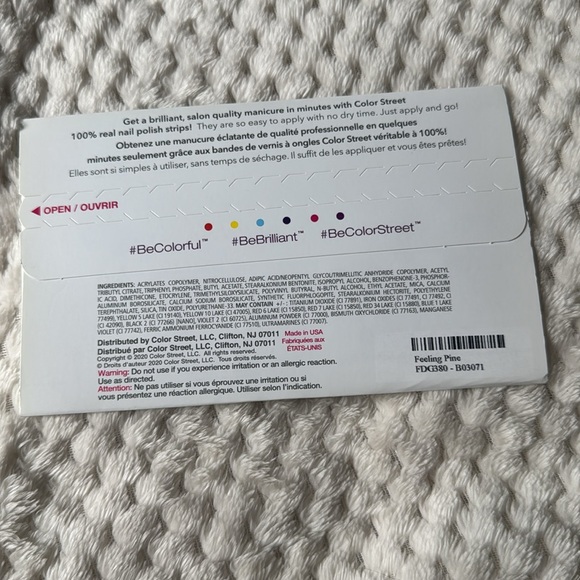 Color Street Teal Nail Polish Strips Feeling Pine - Picture 2 of 2